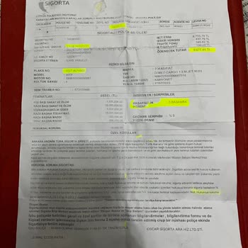 Sigorta Poliçesinde Bilgimiz Dışında Yapılan İşlem