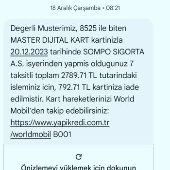 Sigorta İadesi İçin Bankanın Umursamaz Tavrı