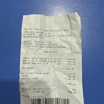 A101 Teflon Tencere İadesinde Vade Farkı Sorunu