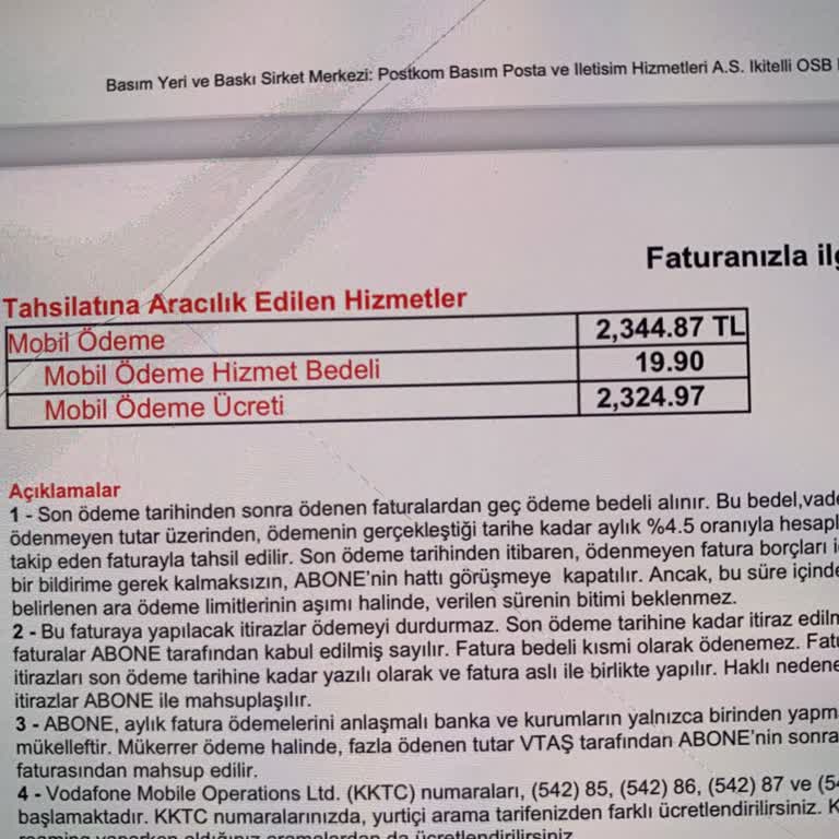 Vodafone Üzerinden Bilgim Dışında Mobil Ödeme Mağduriyeti