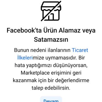 Haksız Yere Kapatılan Facebook Marketplace Hesabı