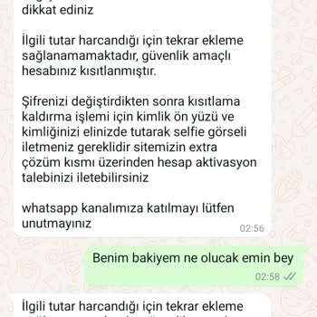 Kazandığım Paranın Haksız Yere Silinmesi