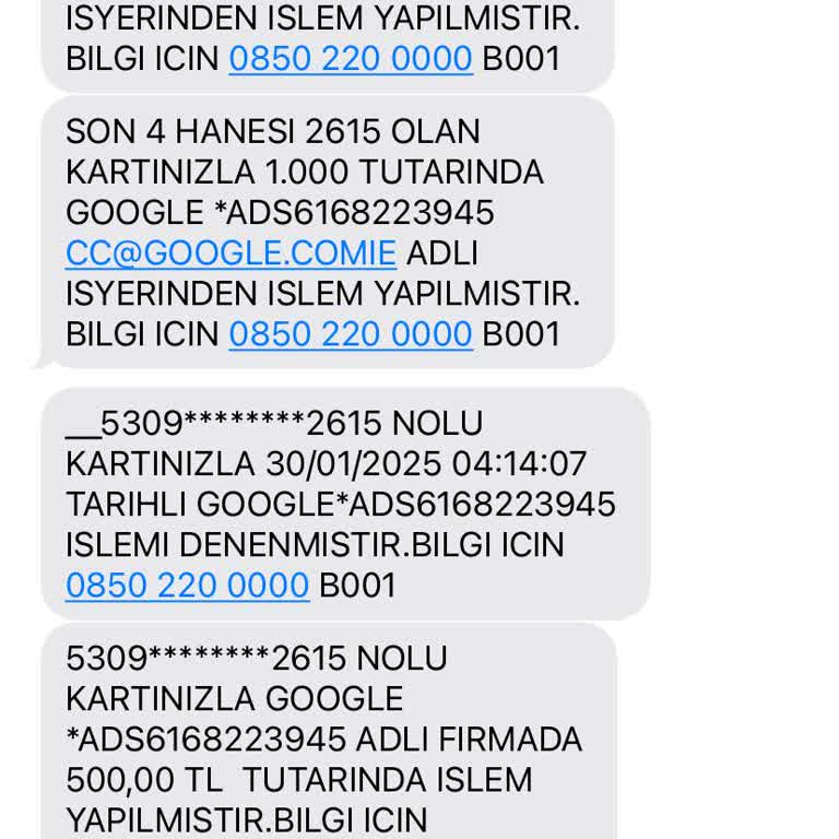Google Ads İzinsiz Kredi Kartı Çekimi Mağduriyeti