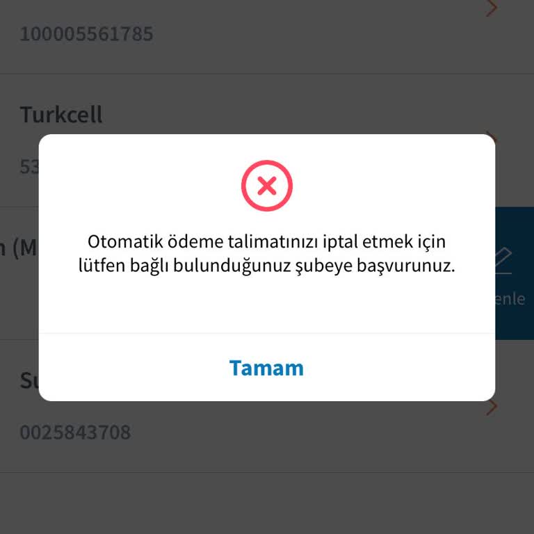 Halkbank'ta Otomatik Ödeme Talimatı İptal Sorunu