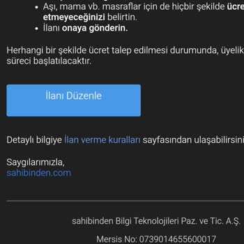 Sahibinden.com'da İlan Yayınlama Sorunu