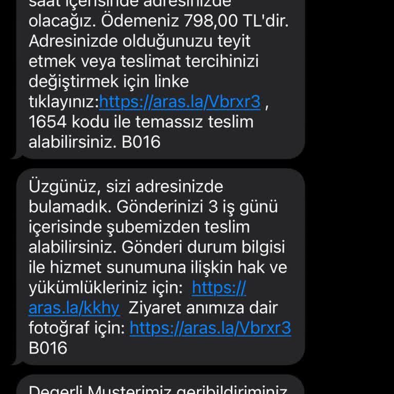 Aras Kargo'nun Sürekli Teslimat Sorunları