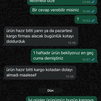 Kargoya Verilmeyen Ürün Ve İletişimsizlik Sorunu