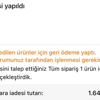 İptal Edilen Siparişin İadesi Hala Yapılmadı