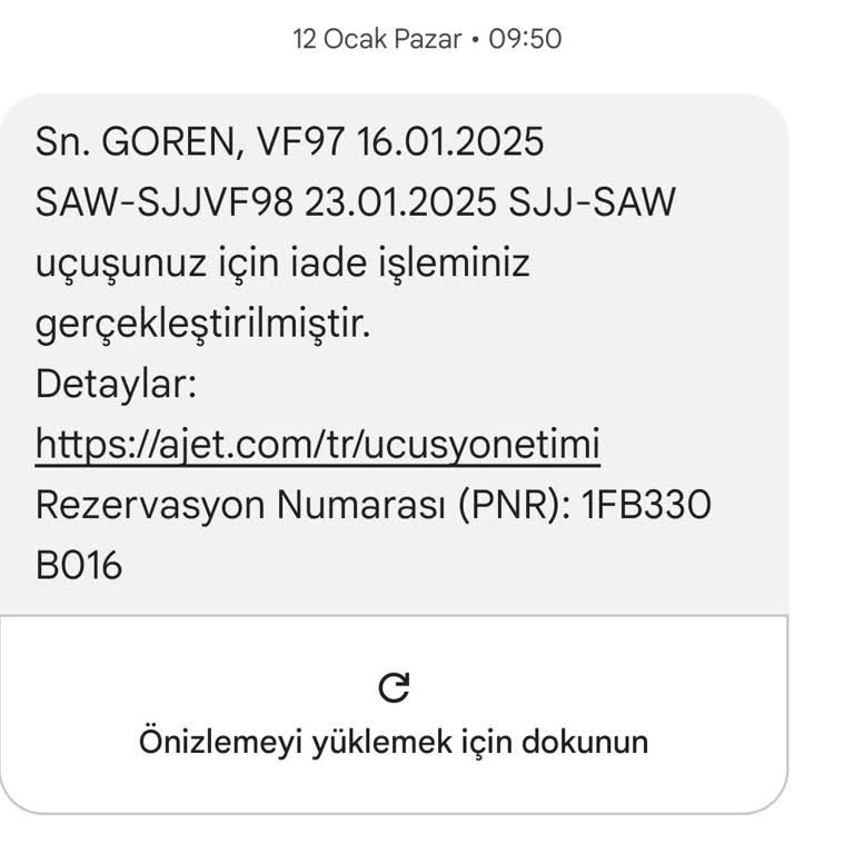 Ajet Firması İade Sürecinde Gecikme