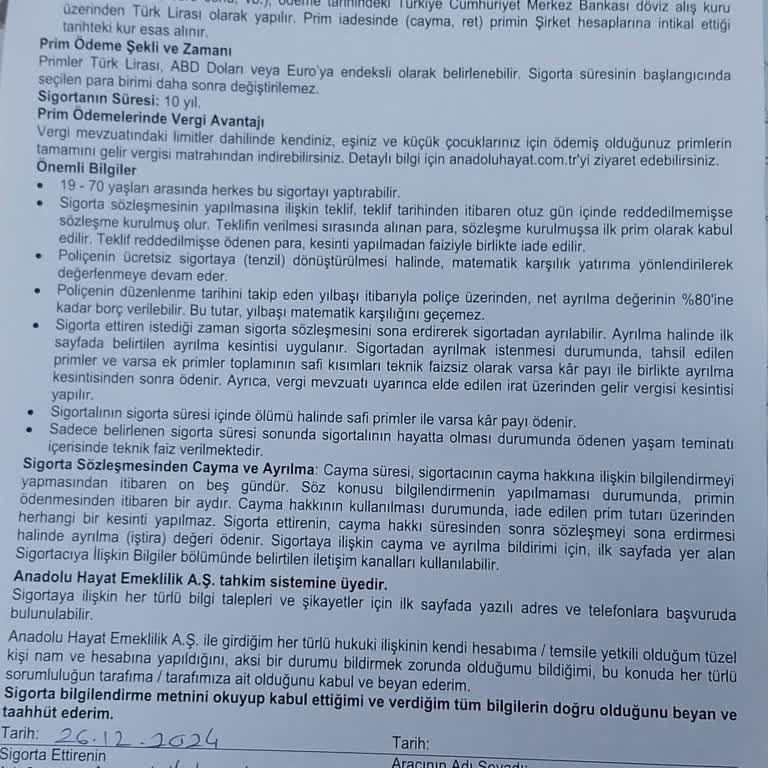 Sigorta İptali Sonrası Para İadesi Sorunu