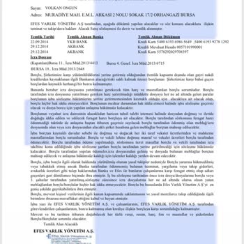 Efes Varlık Şirketi İle Protokol Sorunu Ve İcra Dosyası Engeli