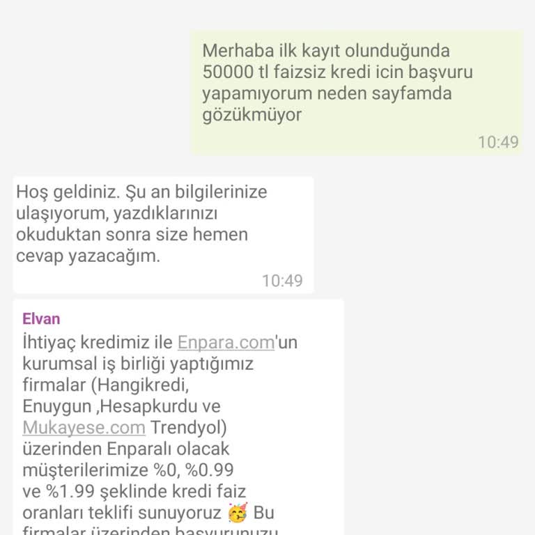 Enpara Kredi Fırsatı Hayal Kırıklığı
