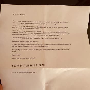 Tommy Hilfiger Ayakkabıda Erken Çatlama Sorunu