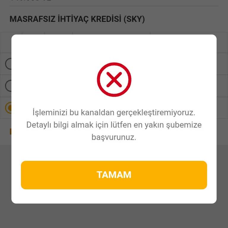 Kredi Başvurusunda Şubeye Yönlendirilme Sorunu