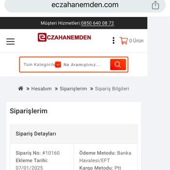 Eczanehanemden.com'dan Sipariş Sorunu Ve İletişim Eksikliği