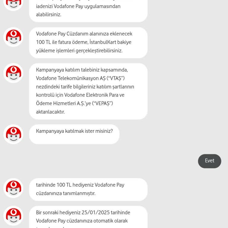 Vodafone Pay'den Beklenen 100 TL Bakiye Sorunu