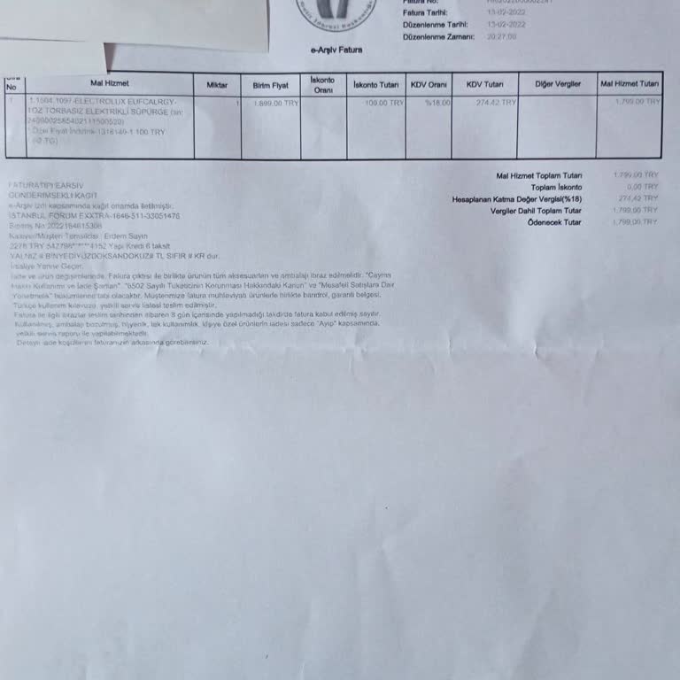 Garanti Kapsamında Onarılmayan Elektrik Süpürgesi