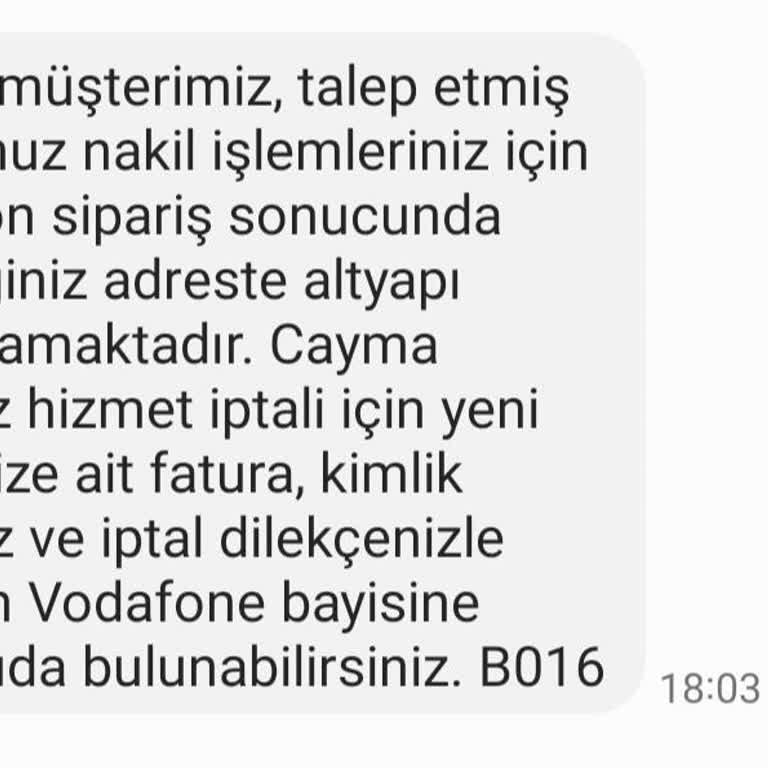 Vodafone'un Çelişkili Altyapı Bilgilendirmesi