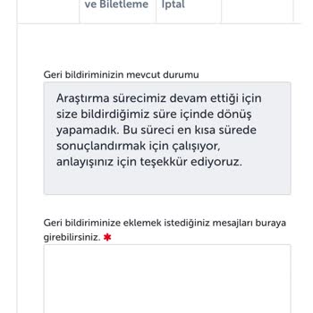 THY Bilet İptalinde Yardım Alamıyorum