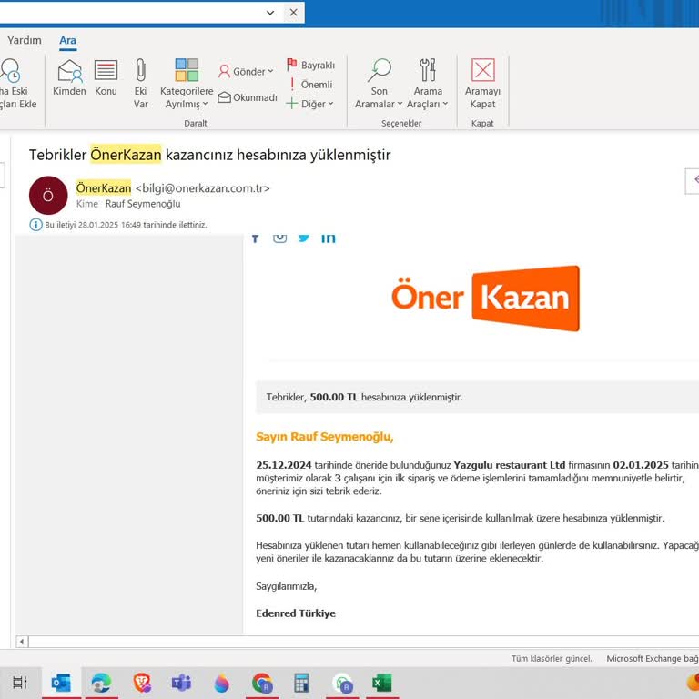 Yanıltıcı Mail Ve Edenred Üyelik Sorunu