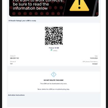 MobiMatter QR Code Failed – Paid for France 10GB but Got No Internet