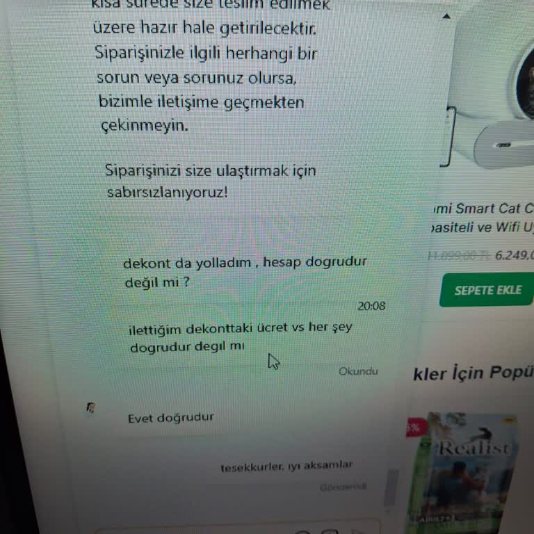 Gönderilmeyen Siparişler Ve Mağduriyet
