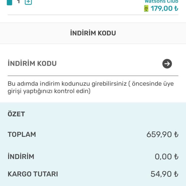 Watsons Club İndirimleri Neden Sepetime Yansımıyor