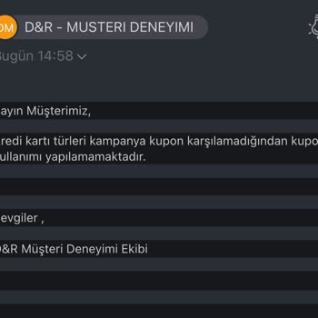 D&R Ve Yapı Kredi Ortak Kampanyasında Yaşanan Puan Kullanım Sorunu!