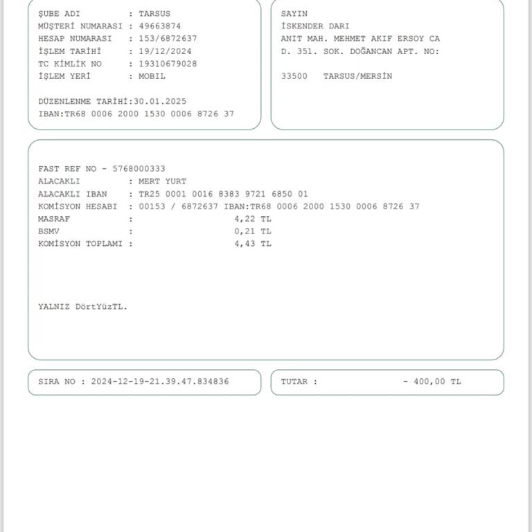 Yanlış Hesaba Geçmeyen Havale İşlemi