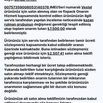 Fix Pack Hizmeti Mağduriyeti: Vestel Çamaşır Makinesi Tamir Sorunu
