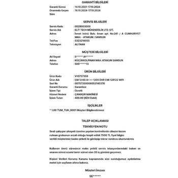 Fix Pack Hizmeti Mağduriyeti: Vestel Çamaşır Makinesi Tamir Sorunu