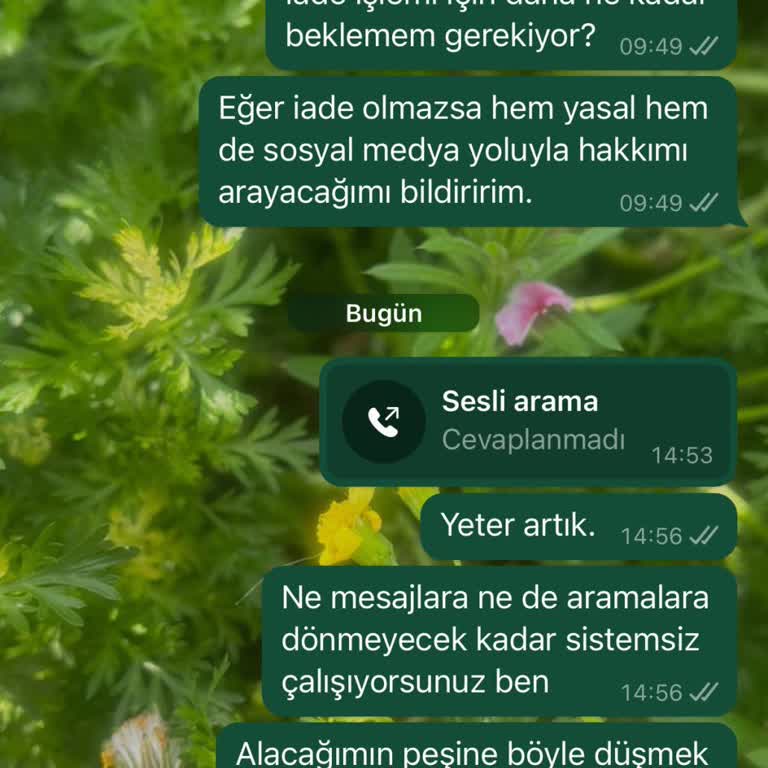 Para İadesi Bekleyen Müşteri Sorunu