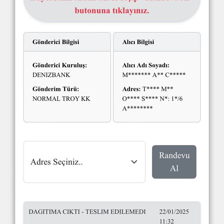 Teslim Edilemeyen Banka Kartı Ve Yetersiz Müşteri Hizmetleri