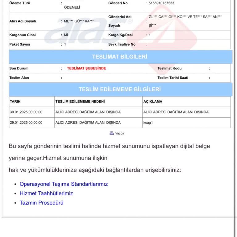 Aras Kargo Adres Dağıtım Alanı Sorunu Ve Saygısız Çalışanlar