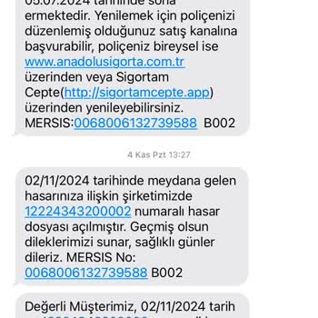 Anadolu Sigorta İle Değer Kaybı Ve İletişim Sorunu