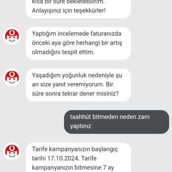Vodafone Taahhüt Zamları Ve Bilgilendirme Eksikliği