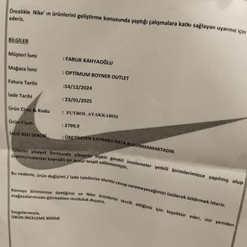 Boyner Ve Nike'ın İade Politikası Hayal Kırıklığı Yarattı