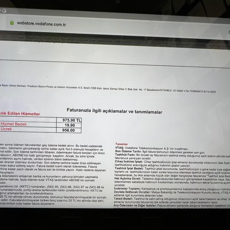Vodafone Mobil Ödeme Mağduriyeti: Bilgim Dışında Yansıtılan 956 TL