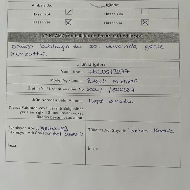 Servis Raporu Sorunu Ve İade Sürecindeki Zorluklar