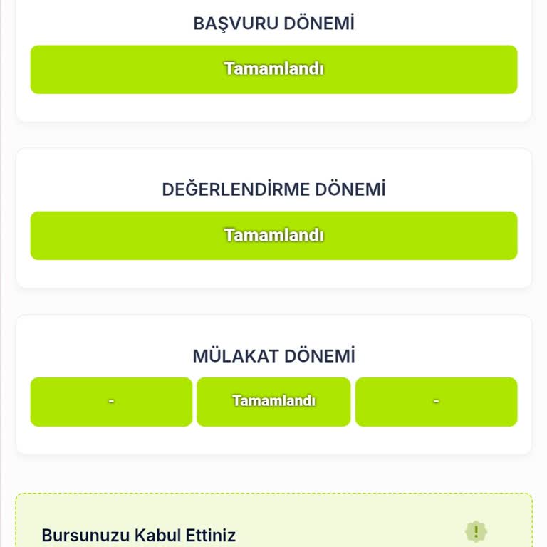 Onaylanan Bursun Kaybolması