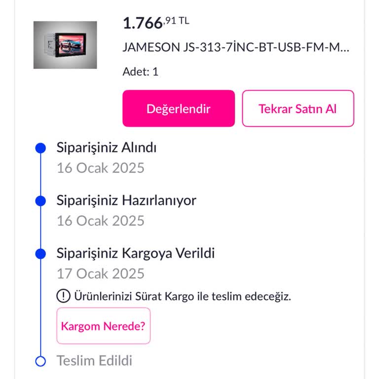 Teslim Edilmeyen Sipariş Ve İletişim Sorunları