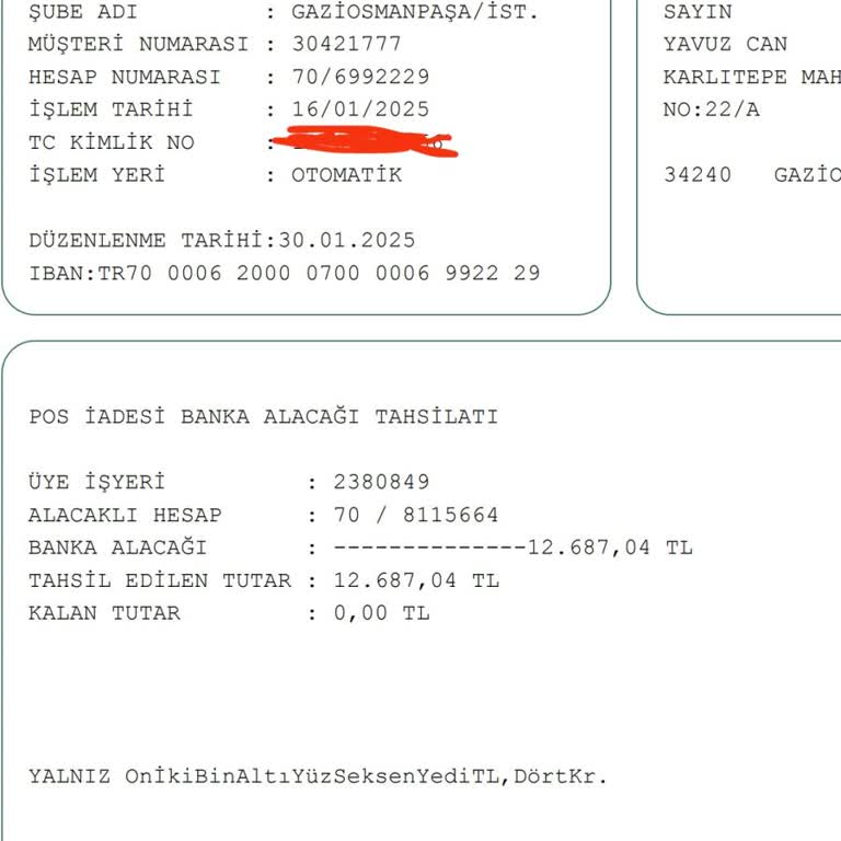 Garanti Bankası'ndan Haksız Pos İade Ücreti Kesintisi