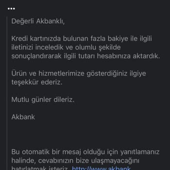 Akbank Kredi Kartı Fazla Bakiyesi Aktarılmıyor