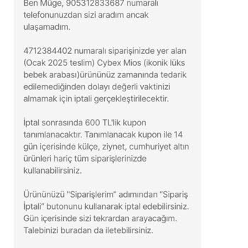 İzinsiz İptal Edilen Sipariş Ve Mağduriyet