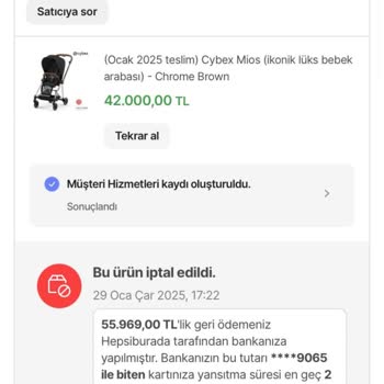 Sipariş İptali Ve İletişim Eksikliği