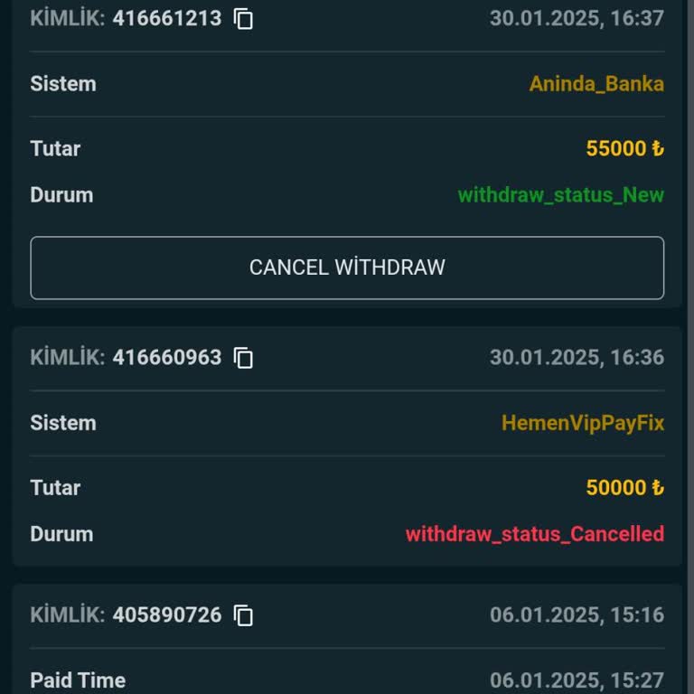 Kazançta Bekletilen Çekim İşlemi