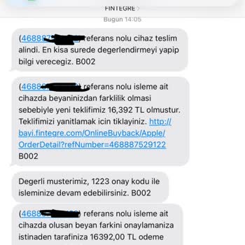 Vatan Bilgisayar Cihaz Geri Alım Kampanyasında Eksik Ödeme