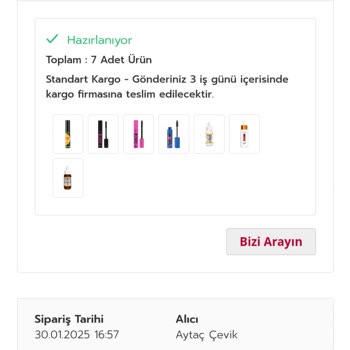 Rossmann Uygulamasında Sipariş Sorunu