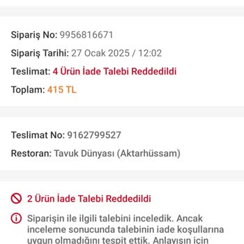 Yanlış Sipariş Ve Yetersiz Destekle Mağduriyet