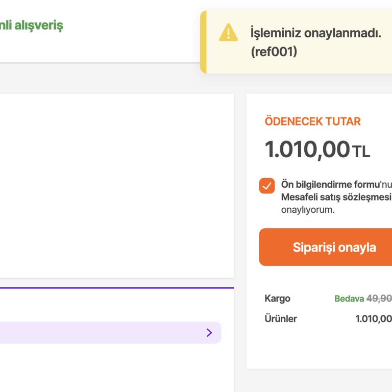 Ödeme Hatası Ve Yetersiz Müşteri Hizmeti